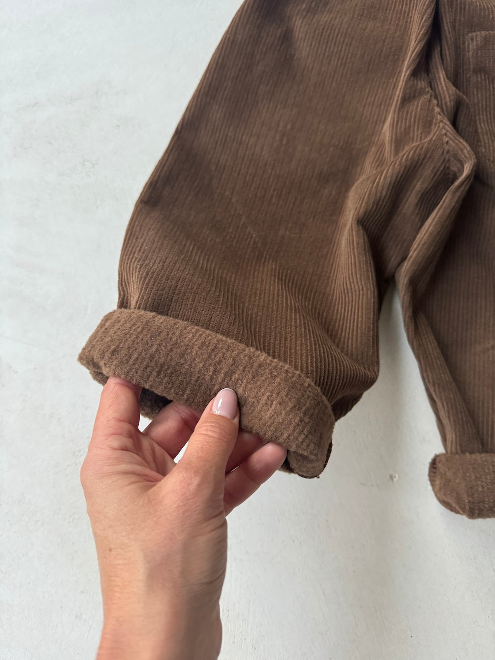 Brushed Cord Pants Brown