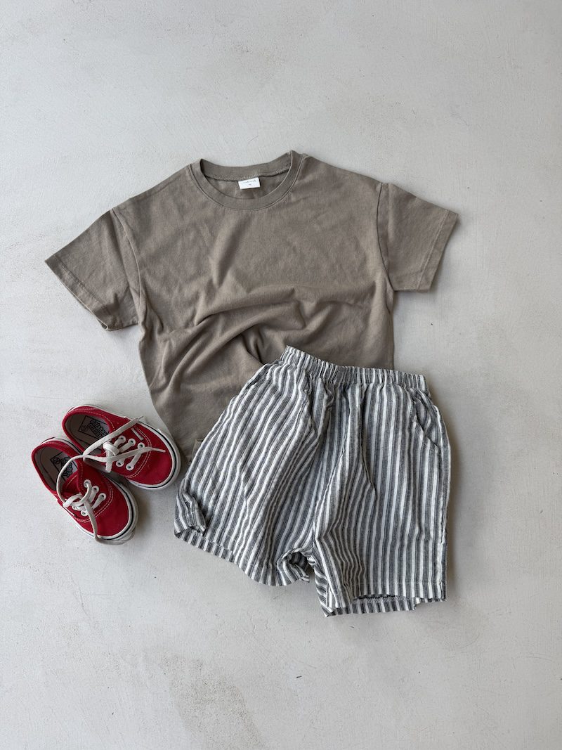 Twill Striped Shorts