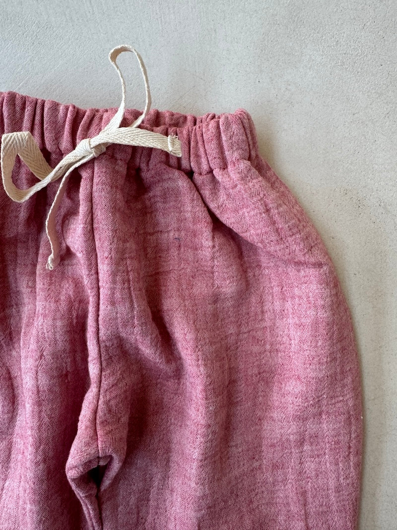 Raspberry Muslin Cotton Pants