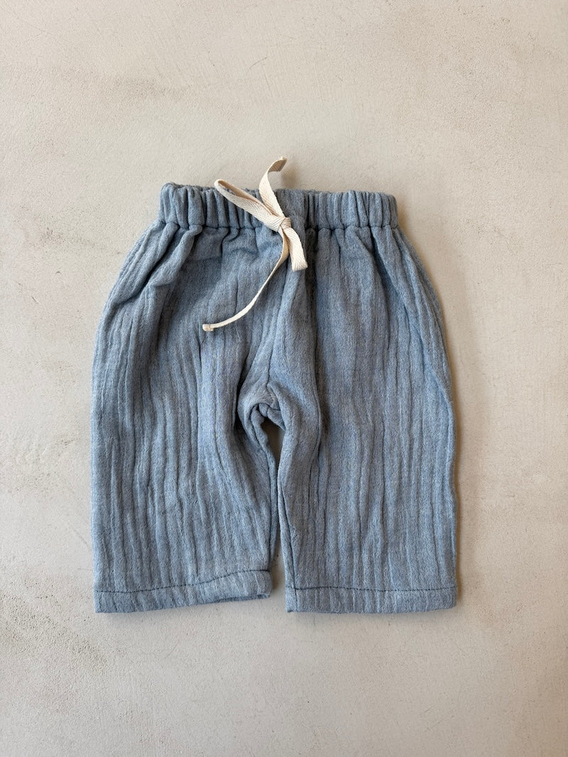 Jeans Blue Muslin Cotton Pants