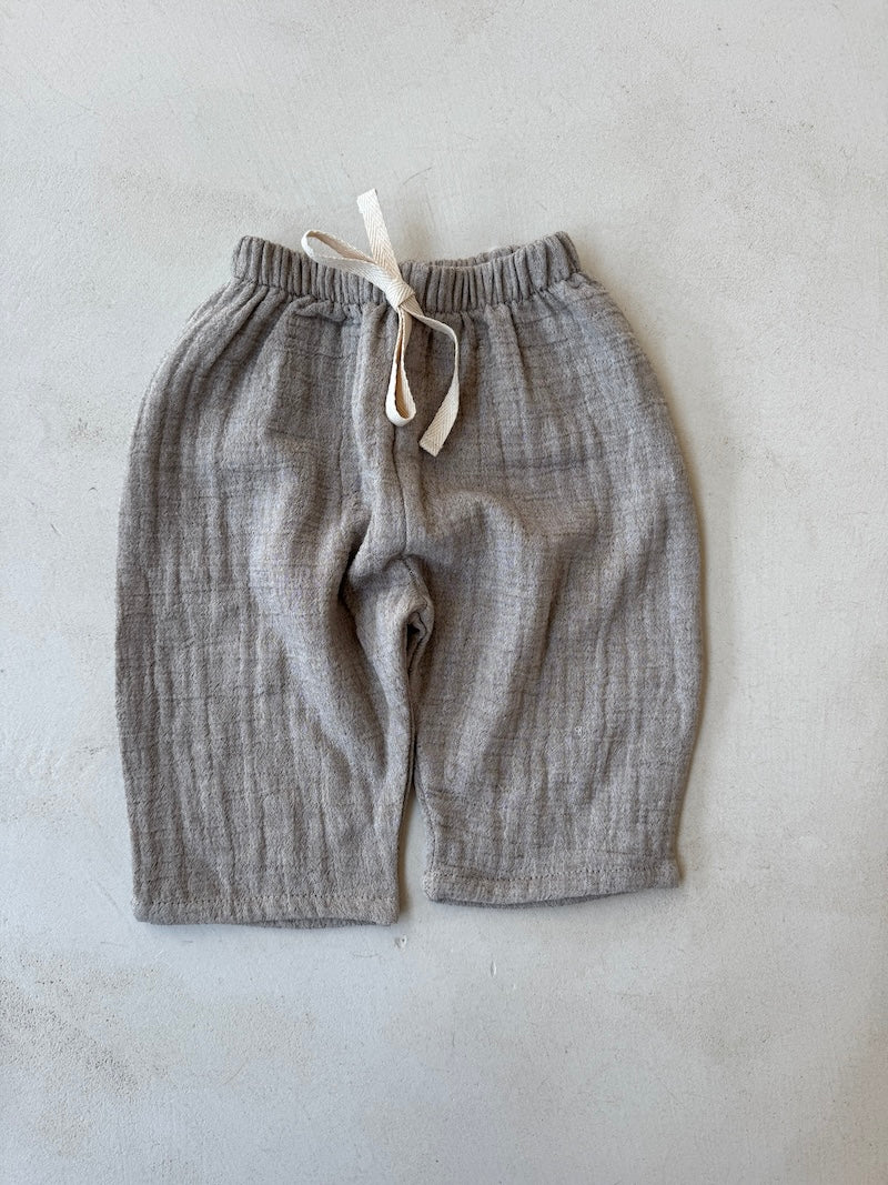 Brown Muslin Cotton Pants