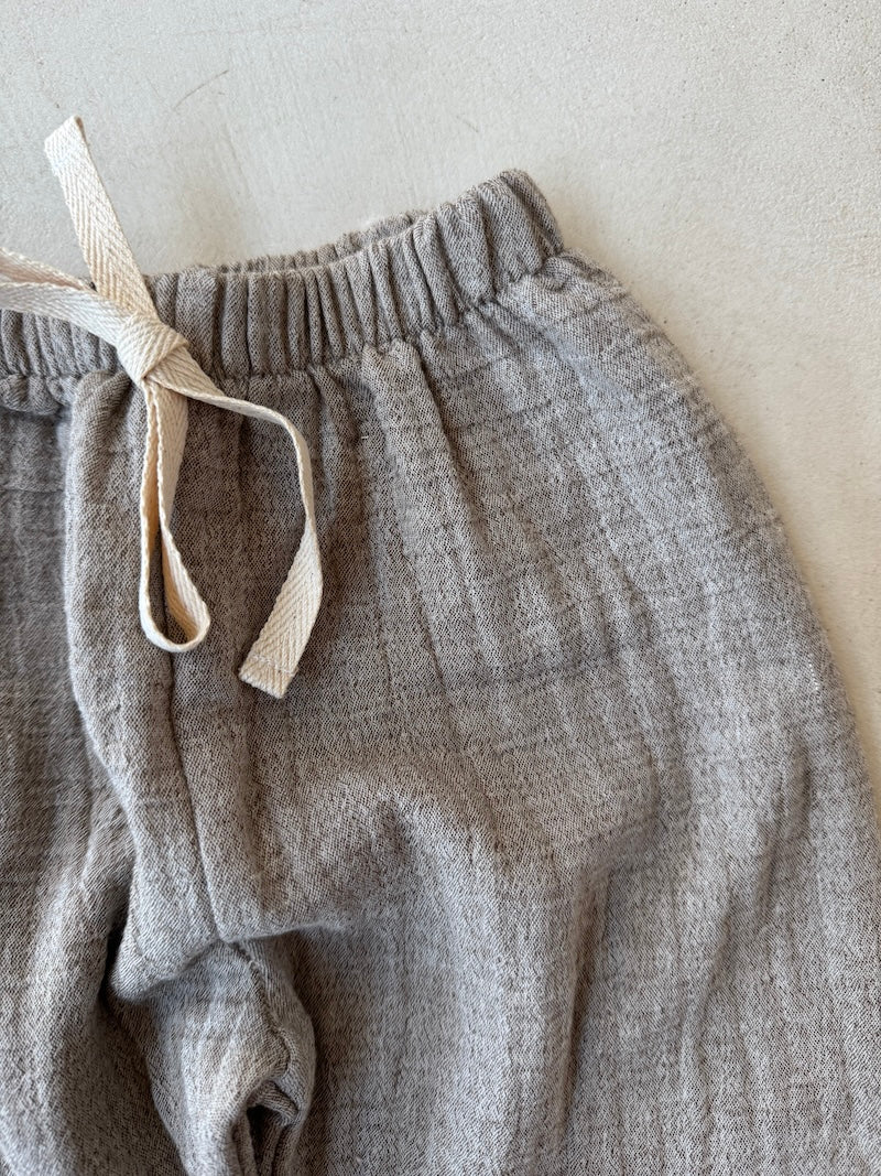 Brown Muslin Cotton Pants