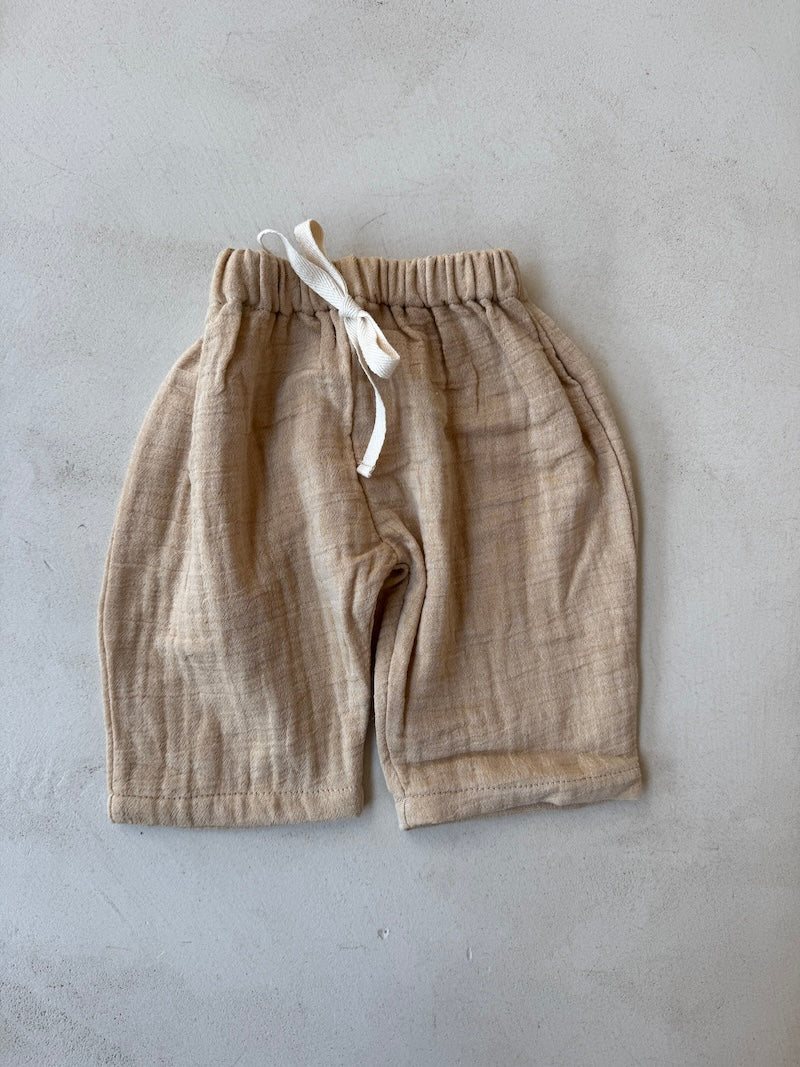 Ochre Muslin Cotton Pants
