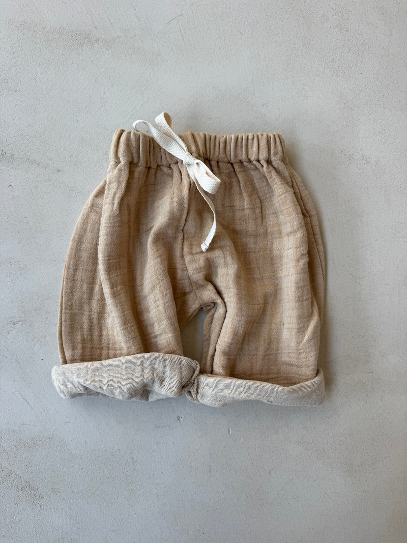 Ochre Muslin Cotton Pants