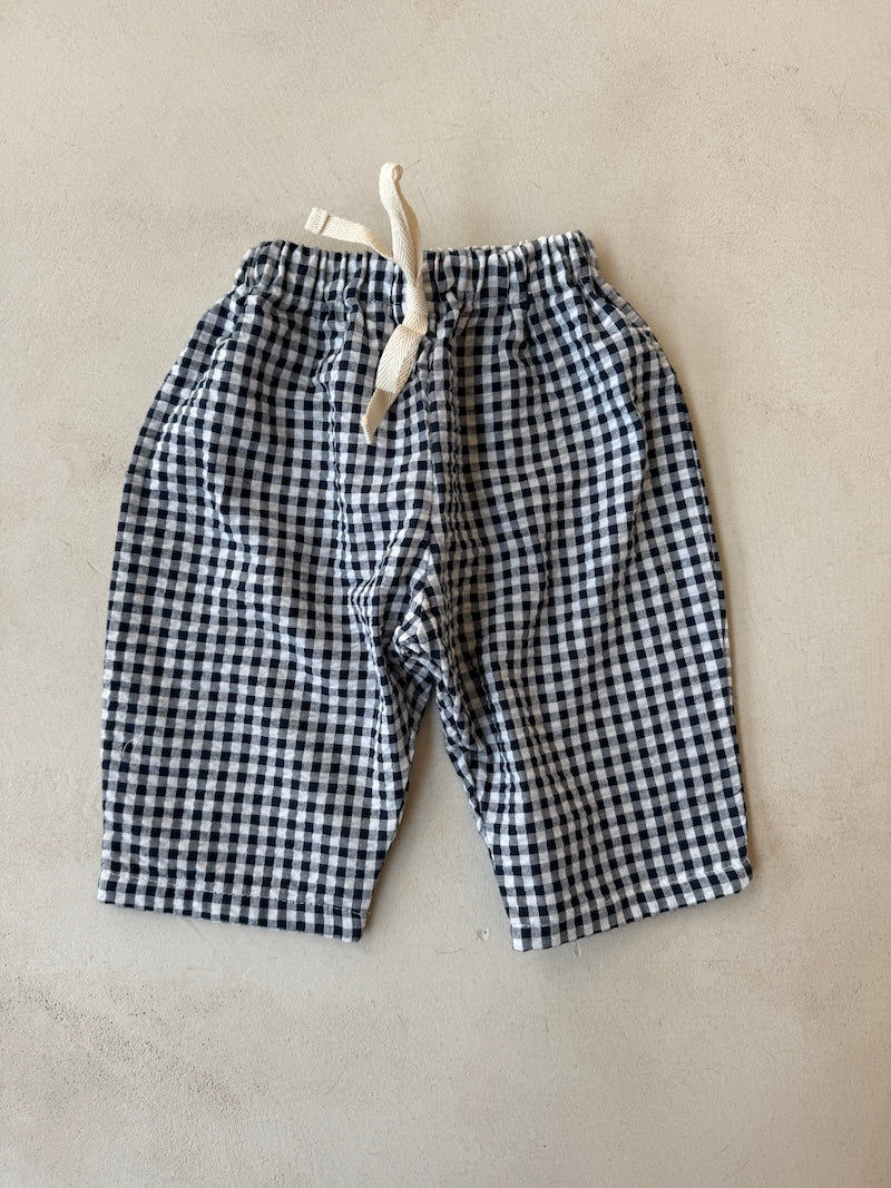 Navy Vichy Baby Pants