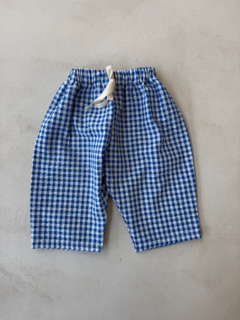 Blue Vichy Baby Pants