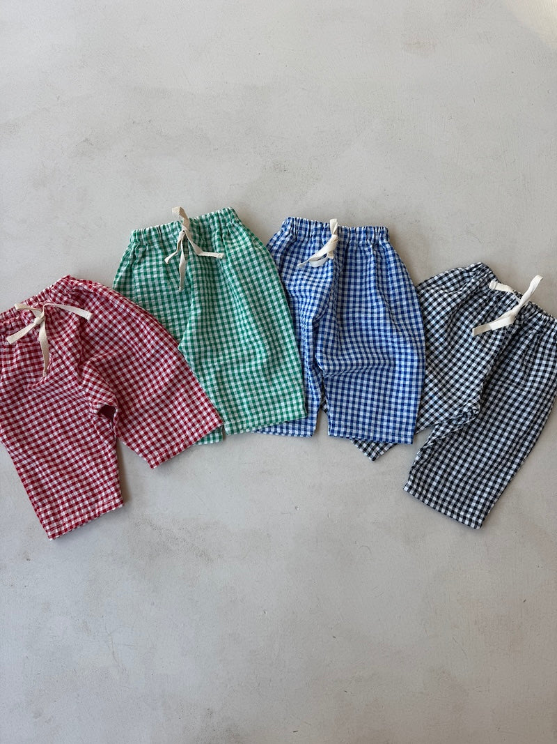 Navy Vichy Baby Pants