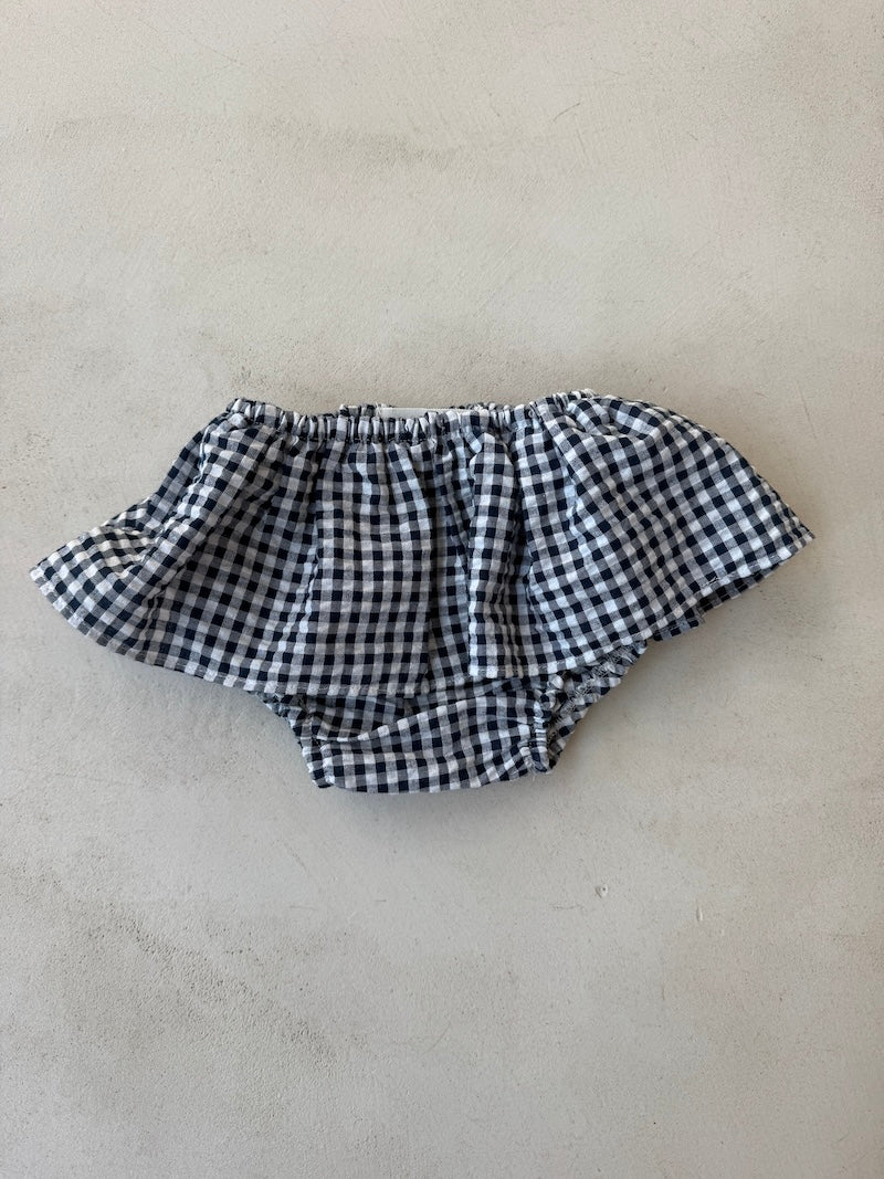 Navy Vichy Ruffle Bloomer