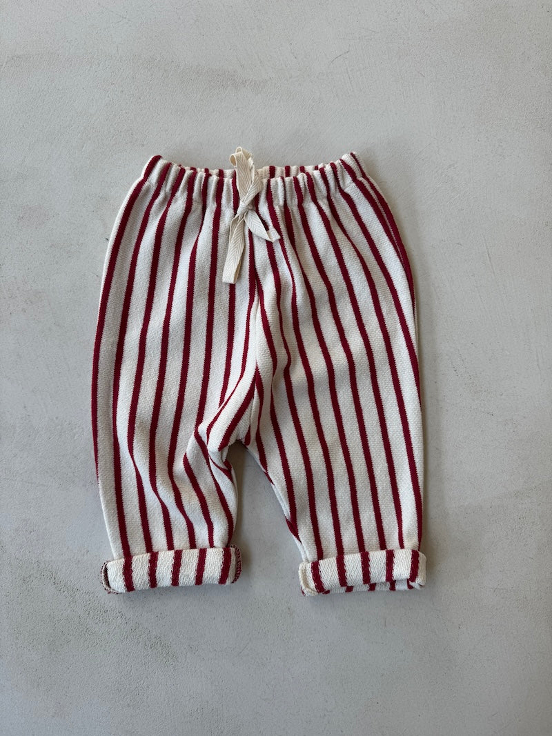 Bebe Striped Woven Cotton Pants