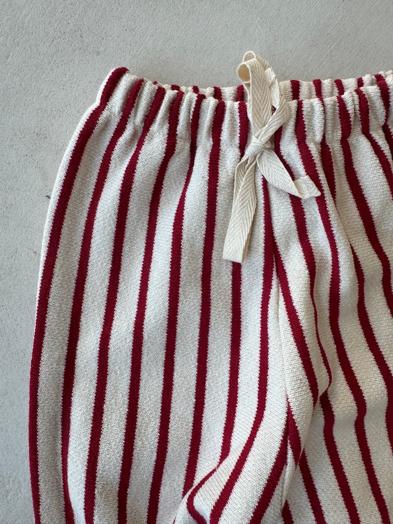 Bebe Striped Woven Cotton Pants