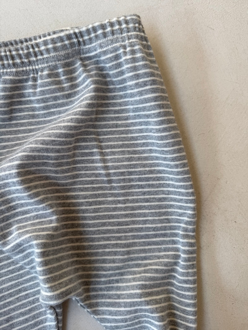 Grey Striped Leggings