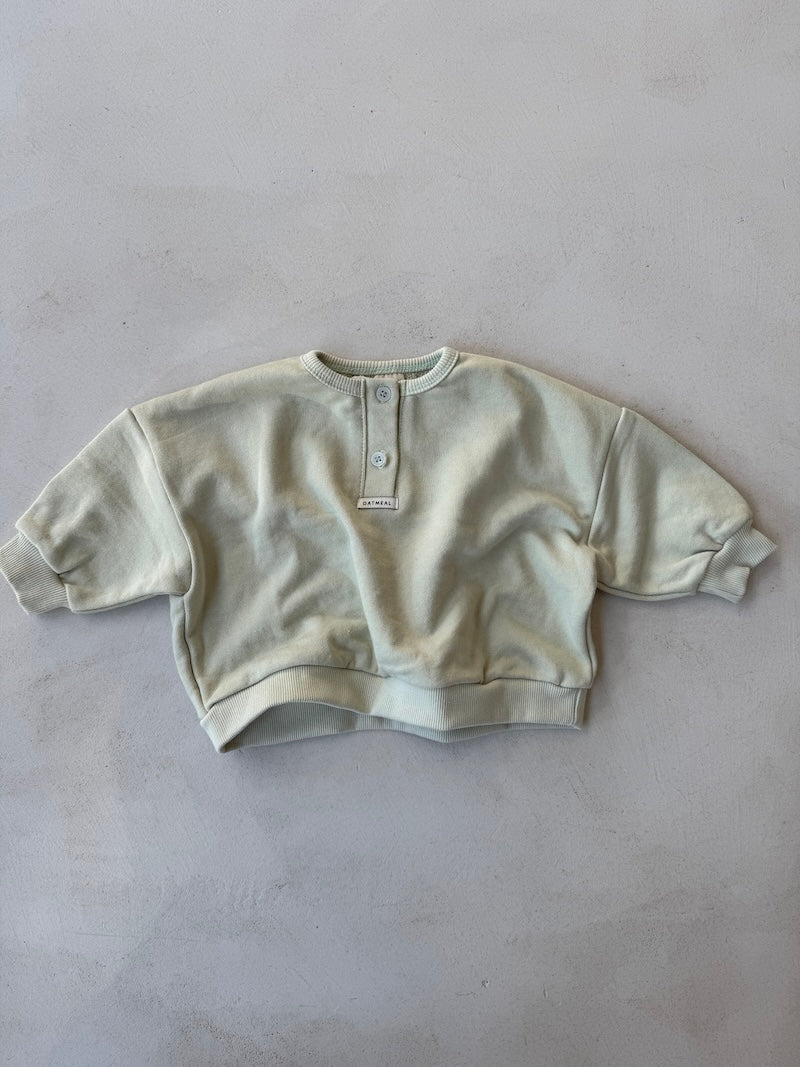 Mini Button Sweat Green