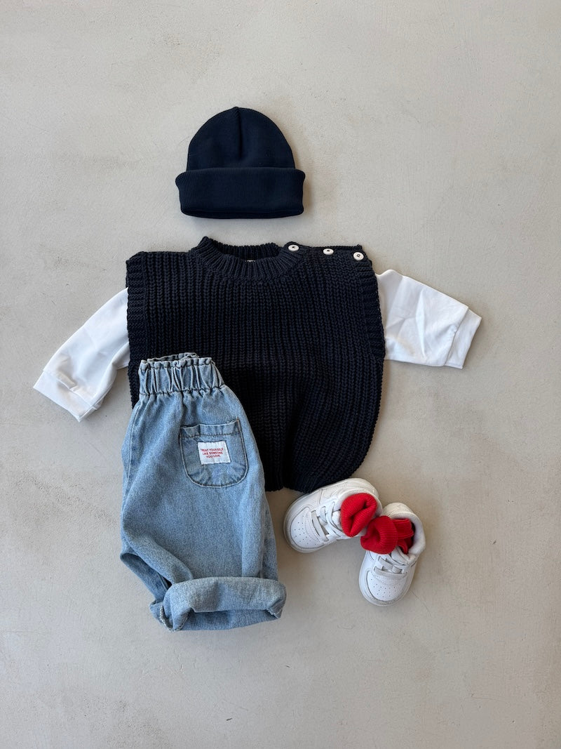 Bebe Cotton Knit Vest