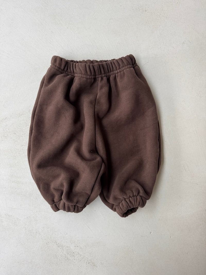 Bebe Fleece Joggers Brown