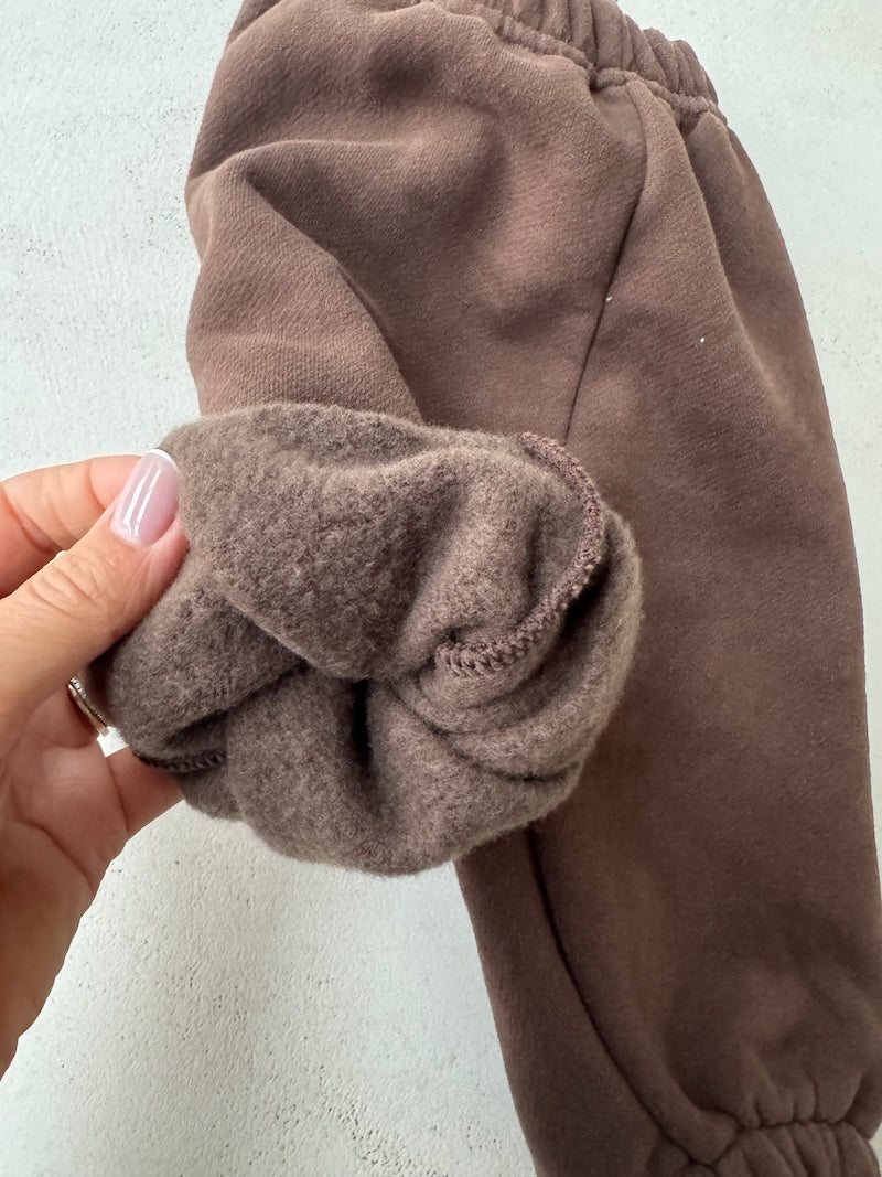 Bebe Fleece Joggers Brown