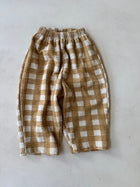 Checked Cord Pants