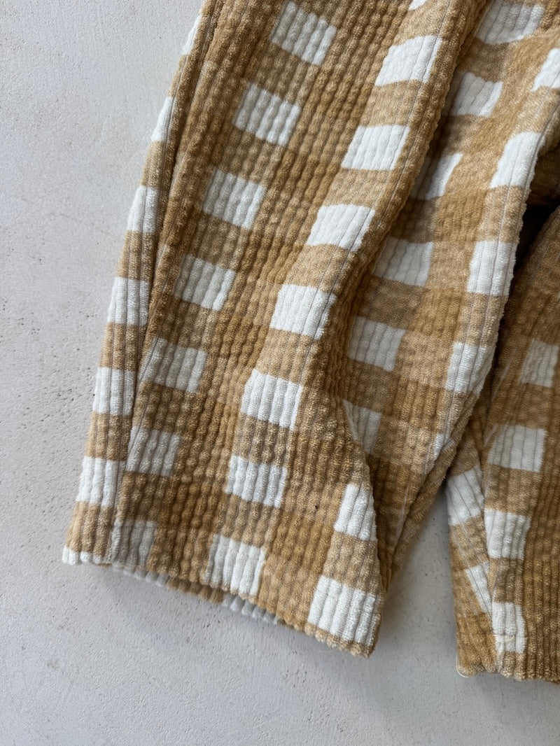 Checked Cord Pants