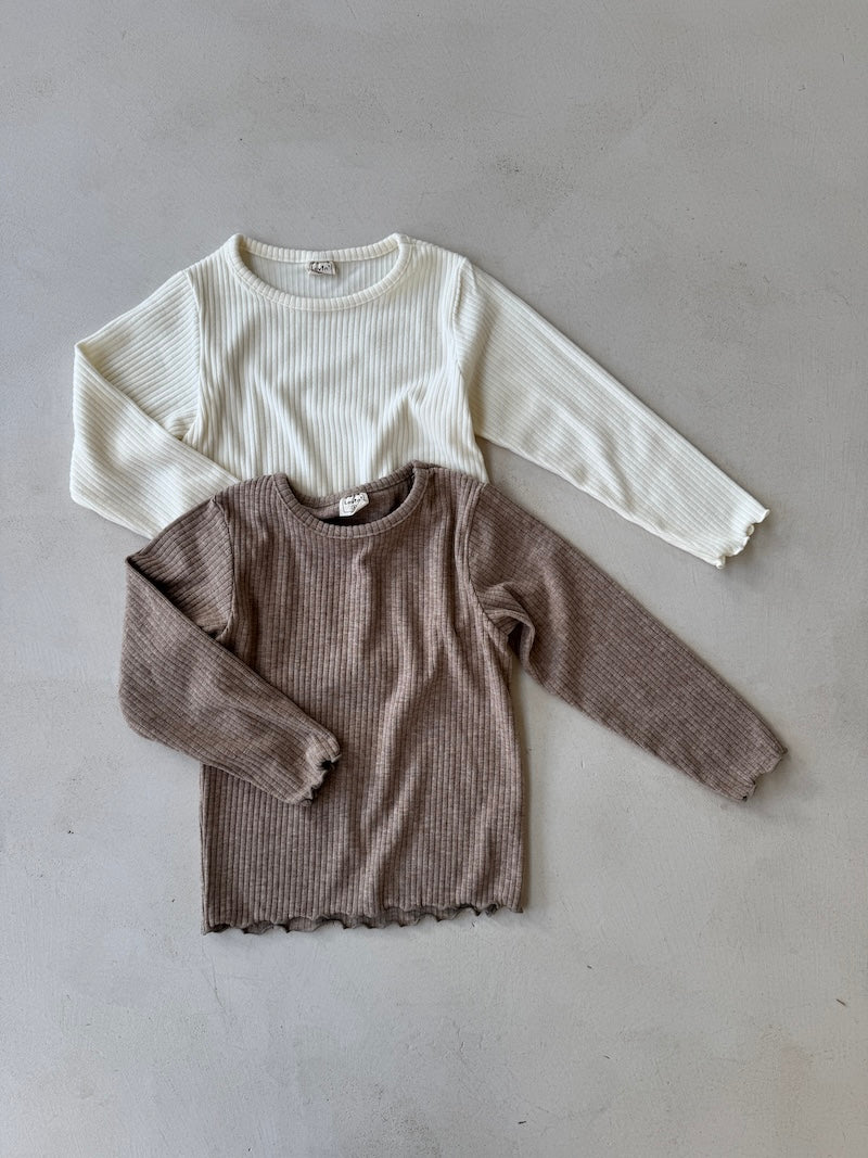 Romy Rib Tee Beige