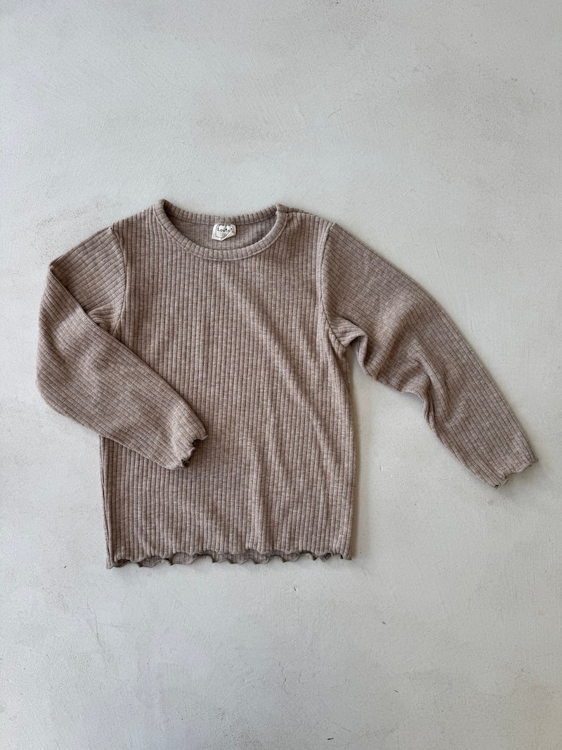 Romy Rib Tee Beige