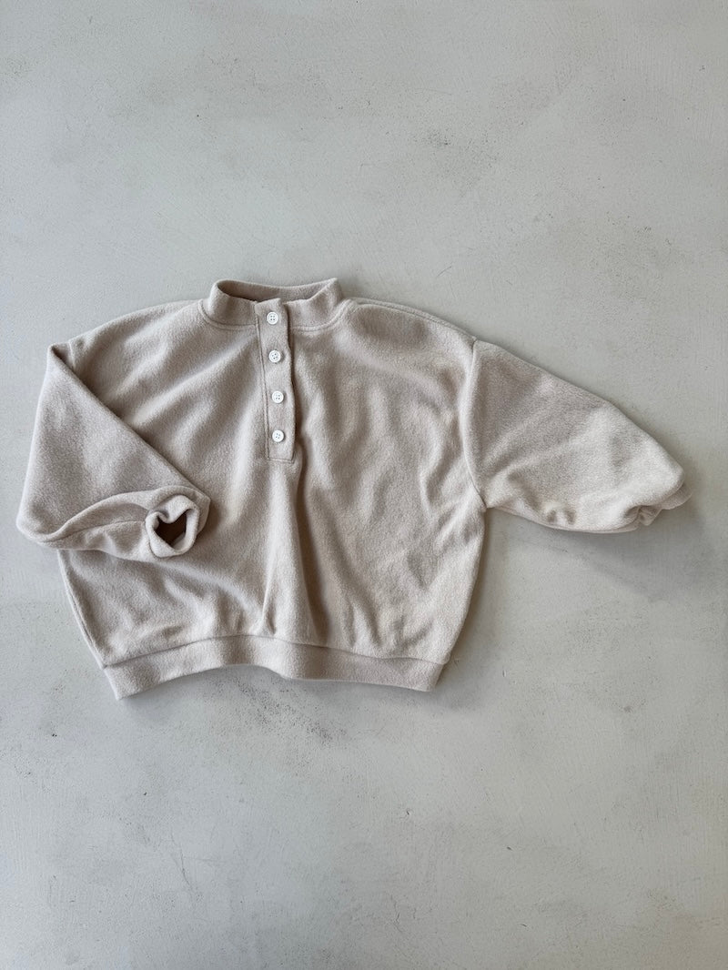 Beige Button Jumper