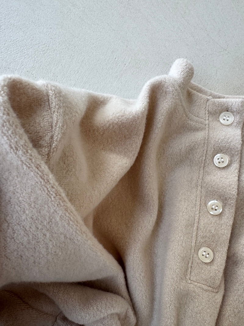 Beige Button Jumper