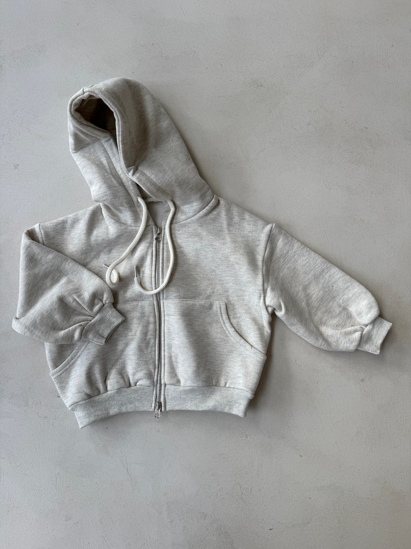 Oat Oversized Zip Hoodie