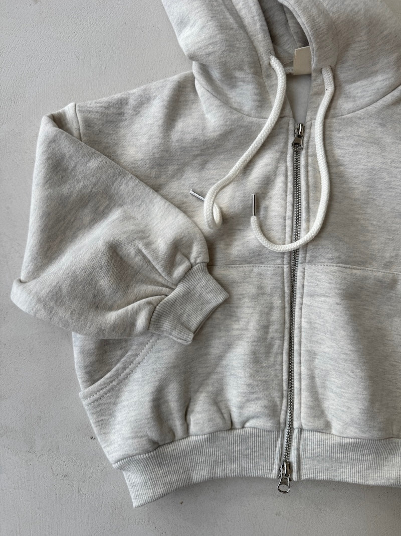 Oat Oversized Zip Hoodie