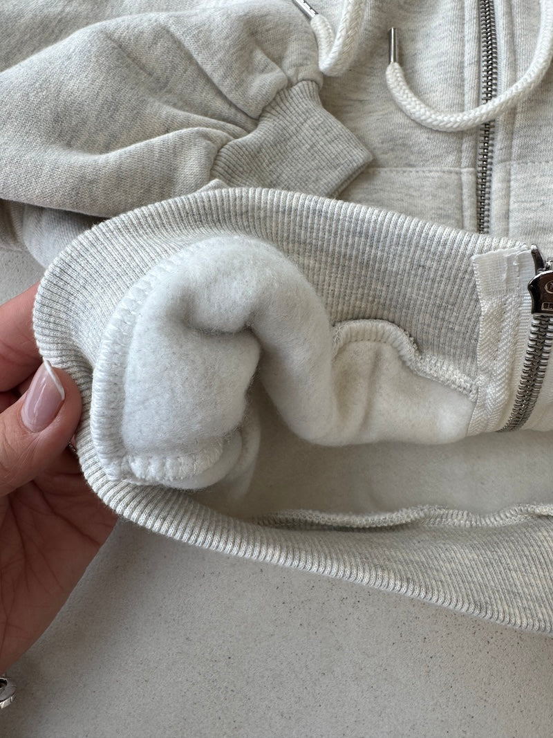 Oat Oversized Zip Hoodie