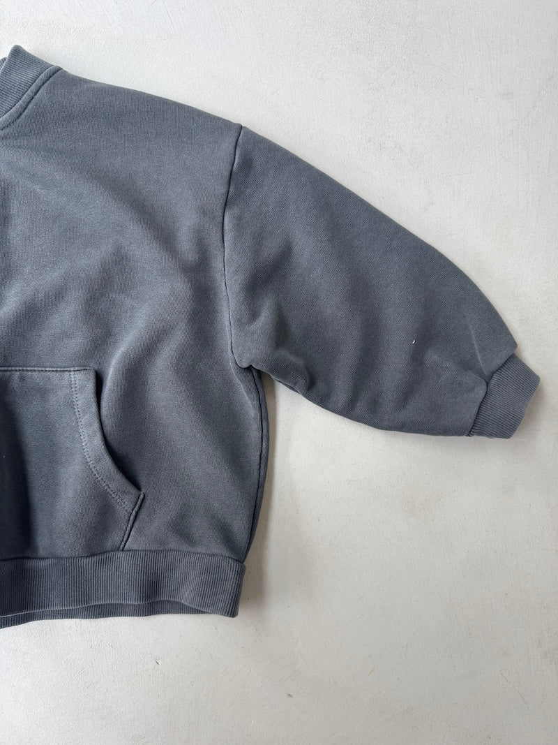 Zip-Up Stone Sweatshirt