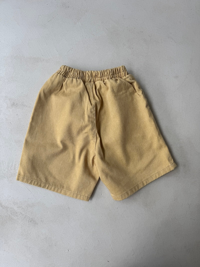Mustard Denim Shorts