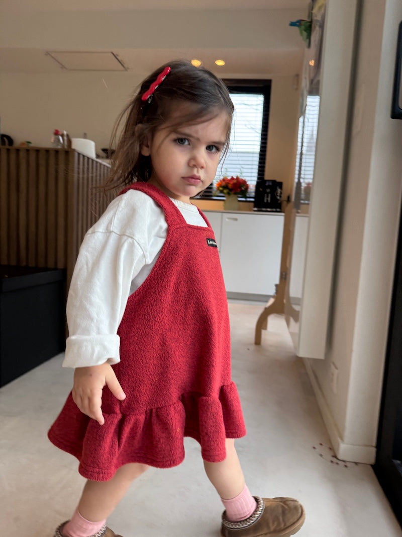 Fleece Mini Dress Red