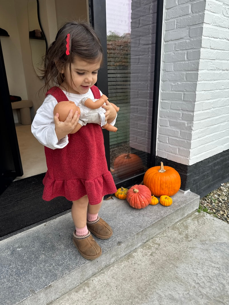 Fleece Mini Dress Red