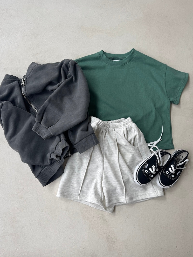 Zip-Up Stone Sweatshirt