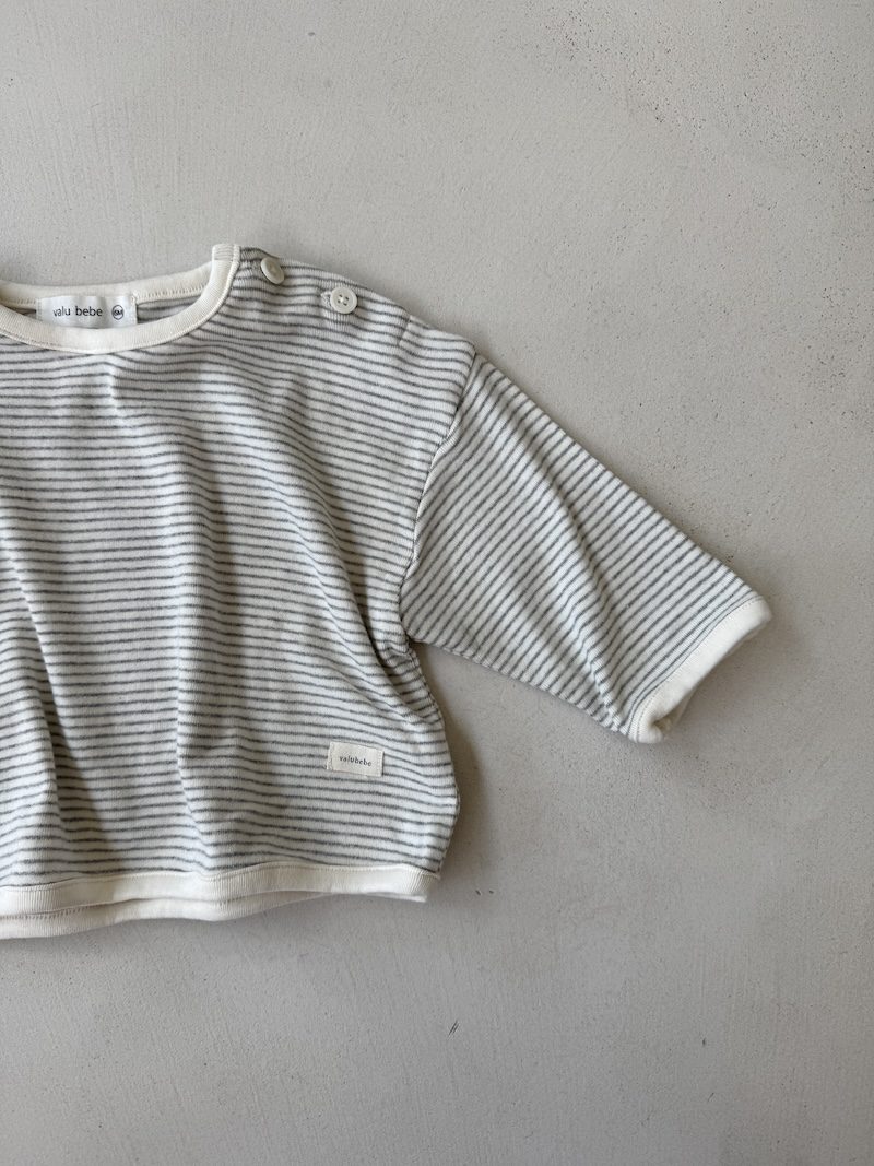 Bebe striped boxy top