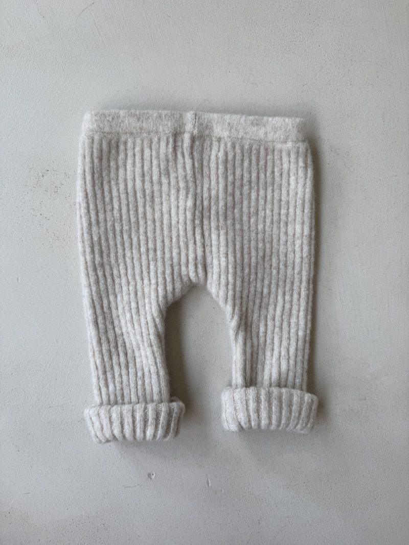 Wool Knit Rib Leggings