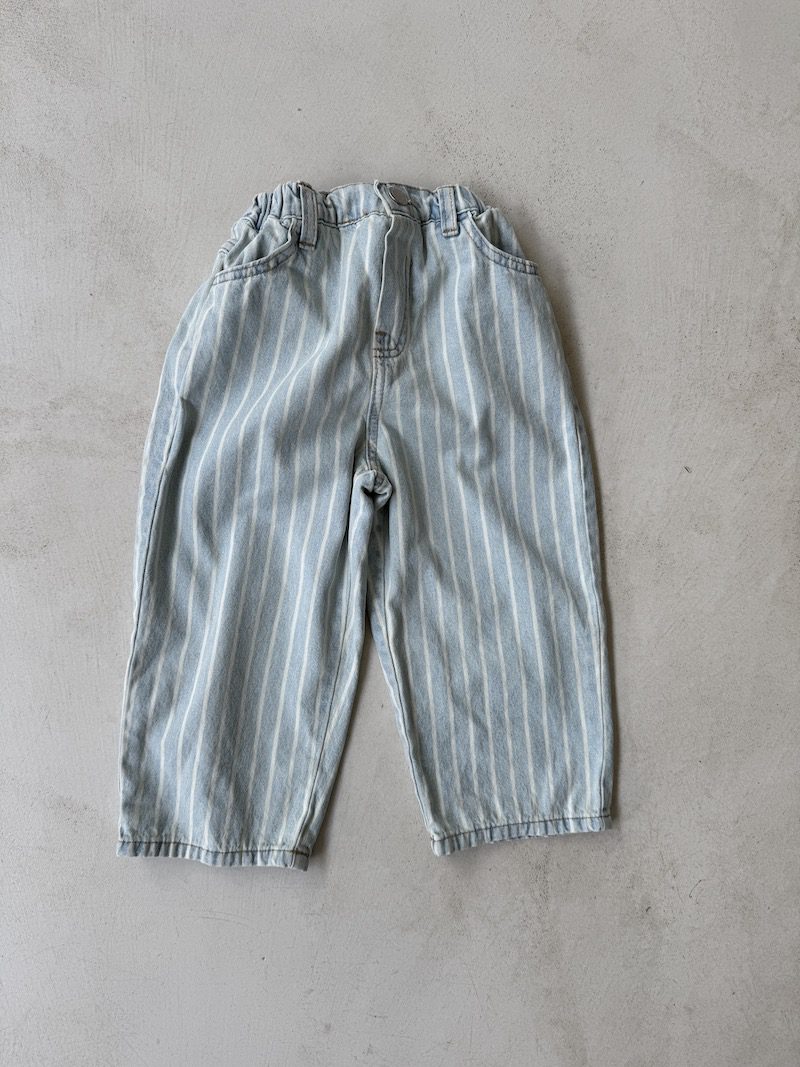 Light Denim Stripes Pants