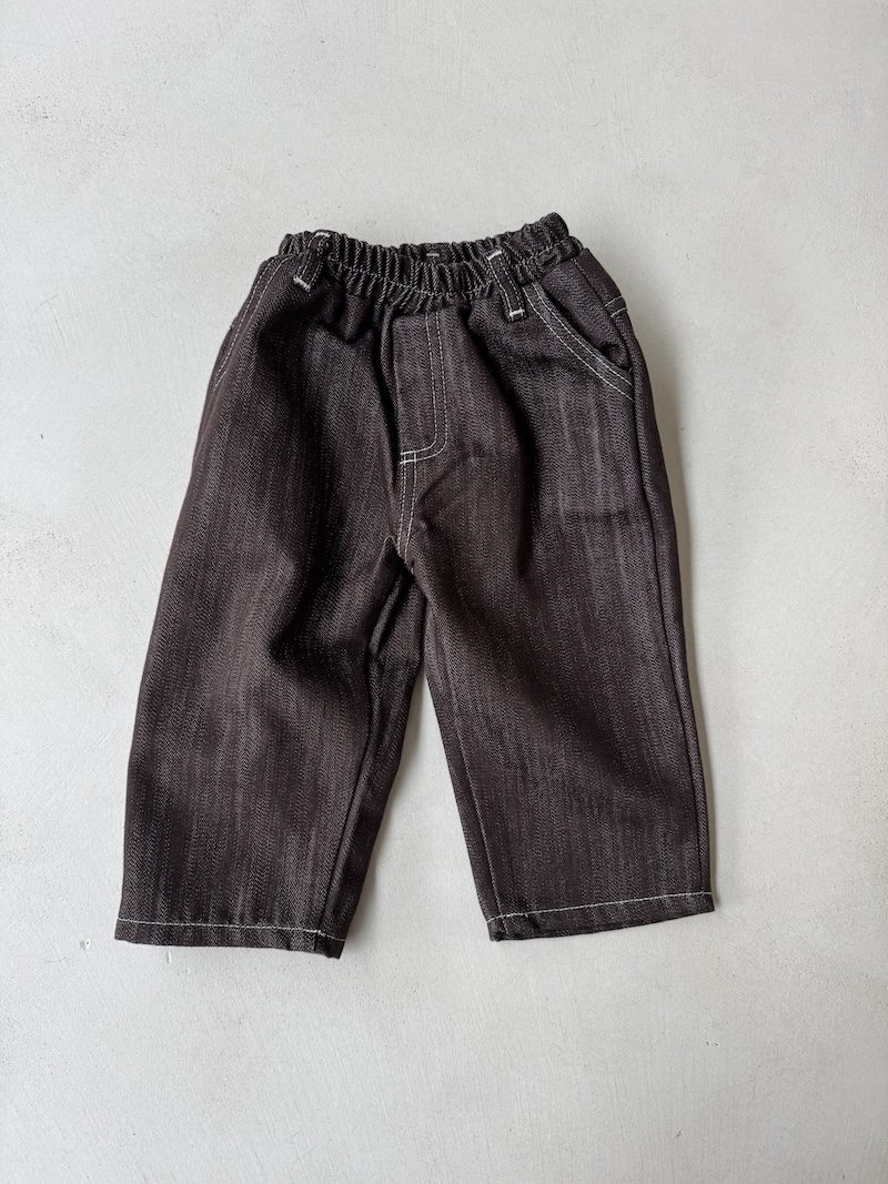 Brown denim pants