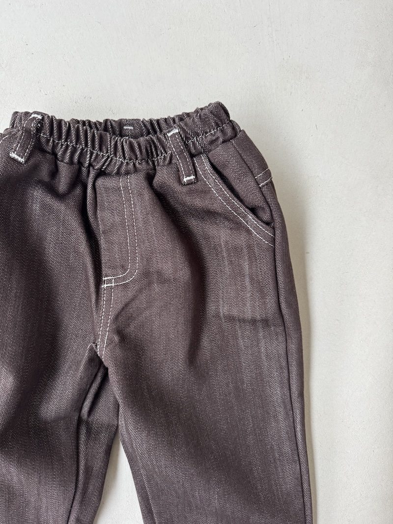 Brown denim pants