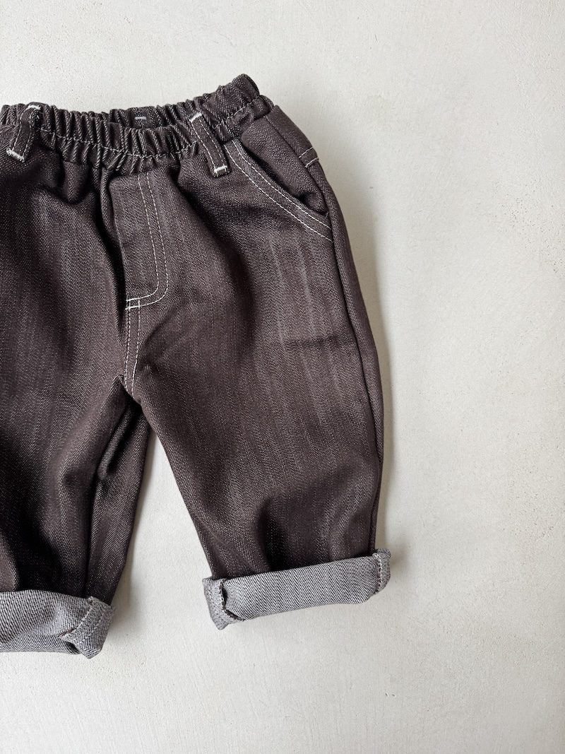 Brown denim pants