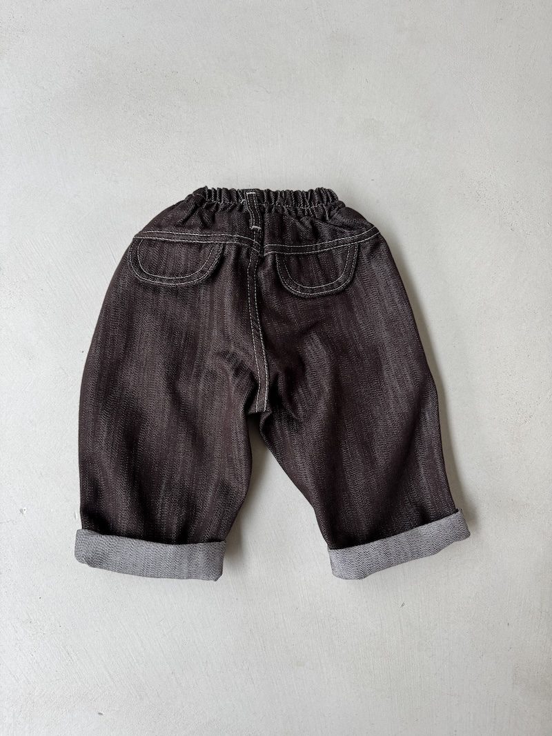 Brown denim pants