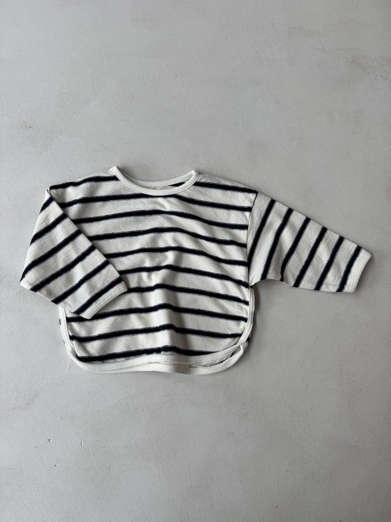 Striped print top