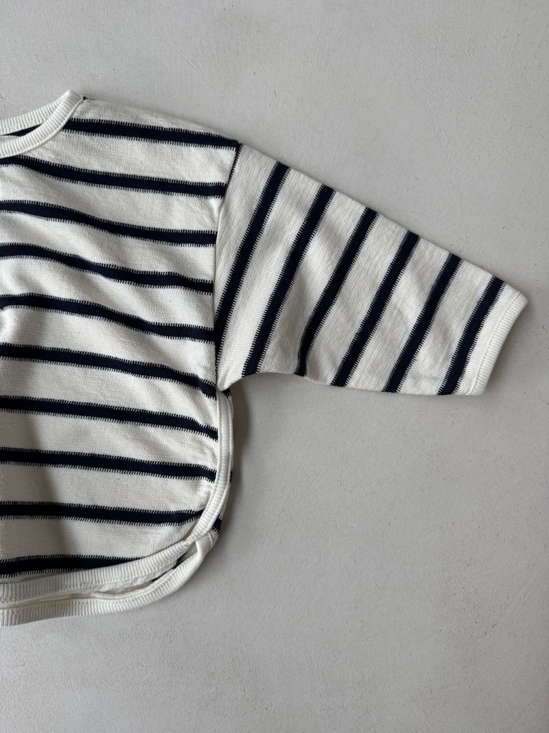 Striped print top
