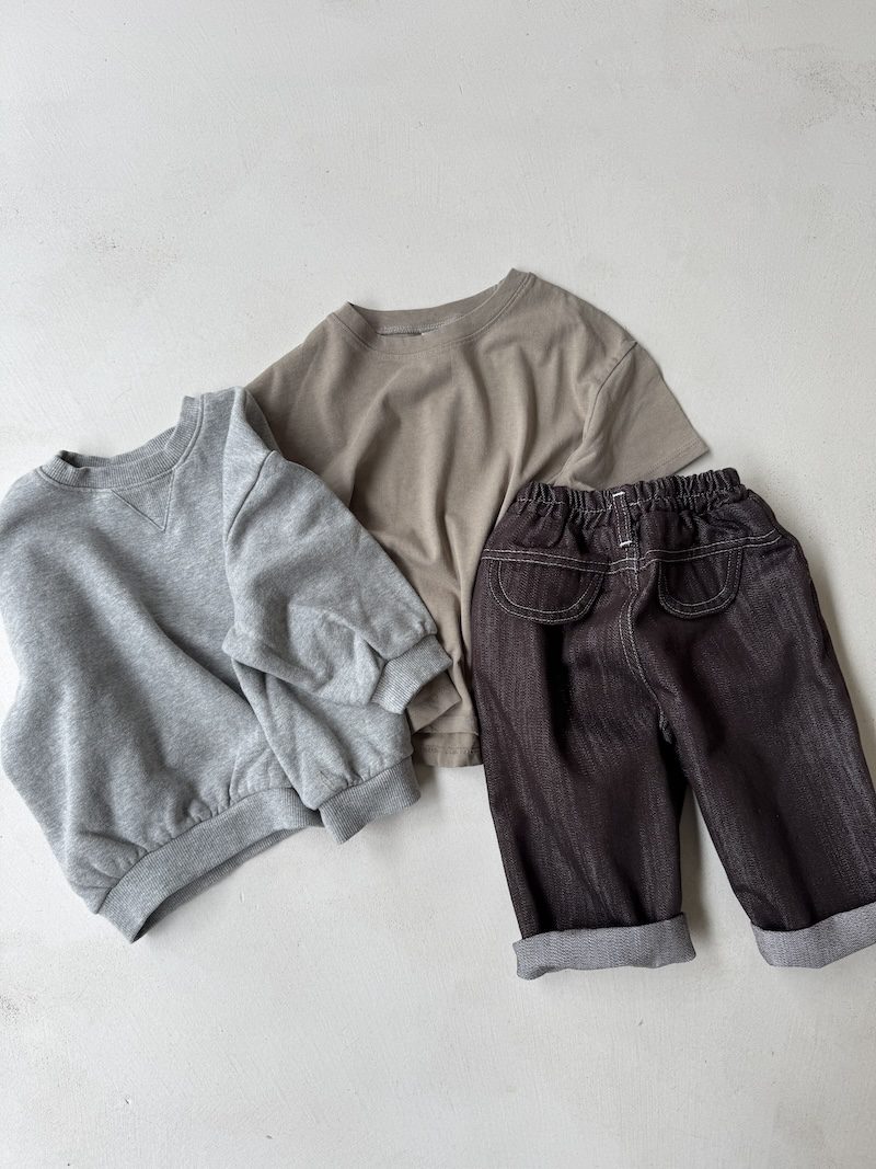Brown denim pants