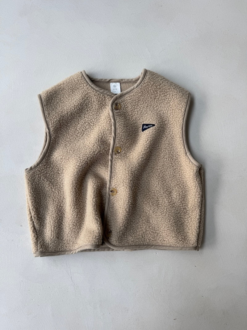 Beige Teddy Vest