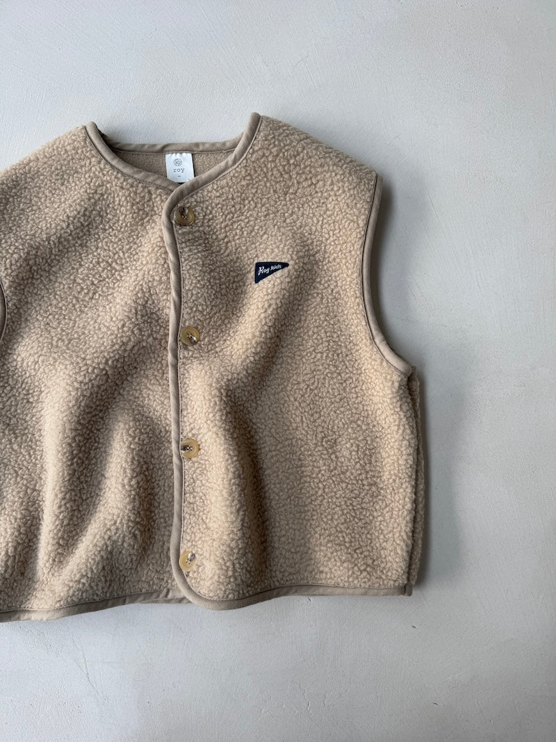 Beige Teddy Vest