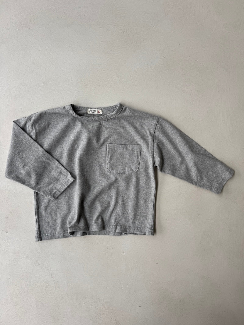 Soft Pocket Tee Grey