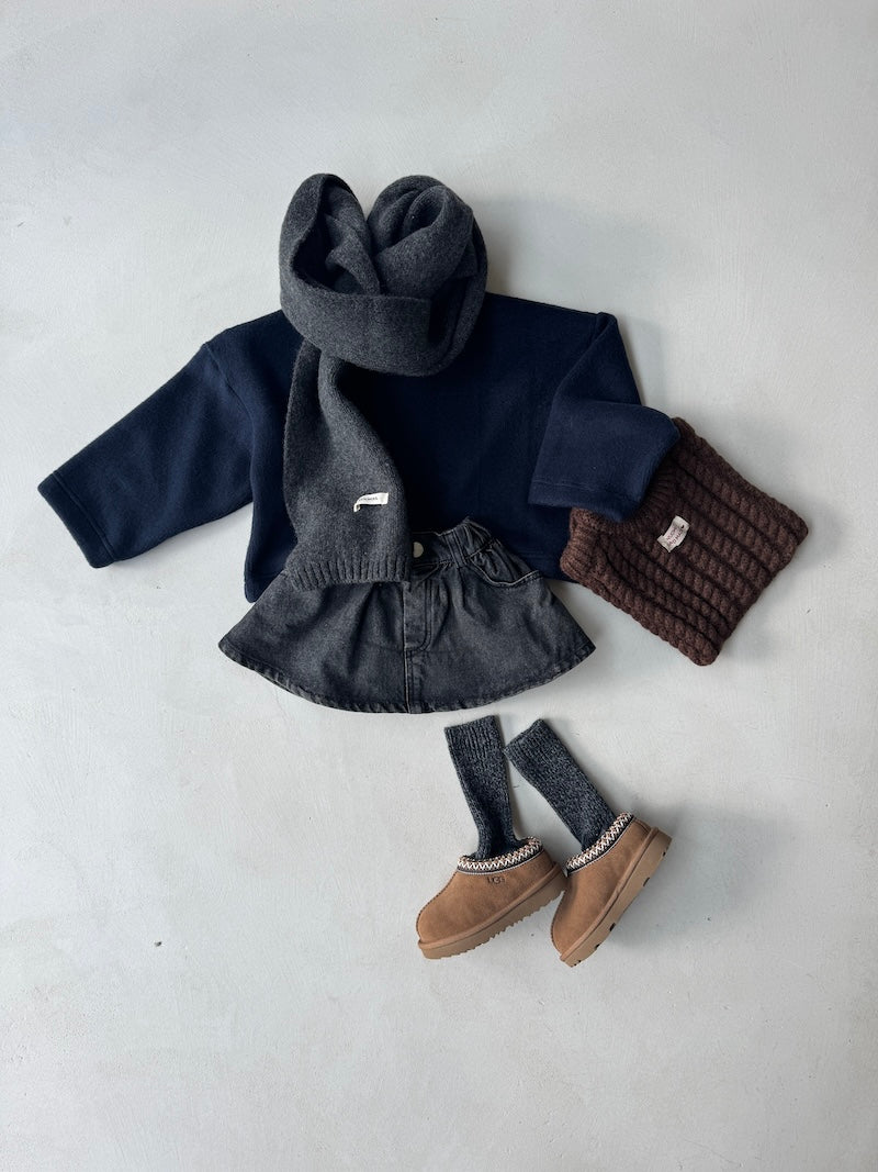 Mini Black Denim Skirt