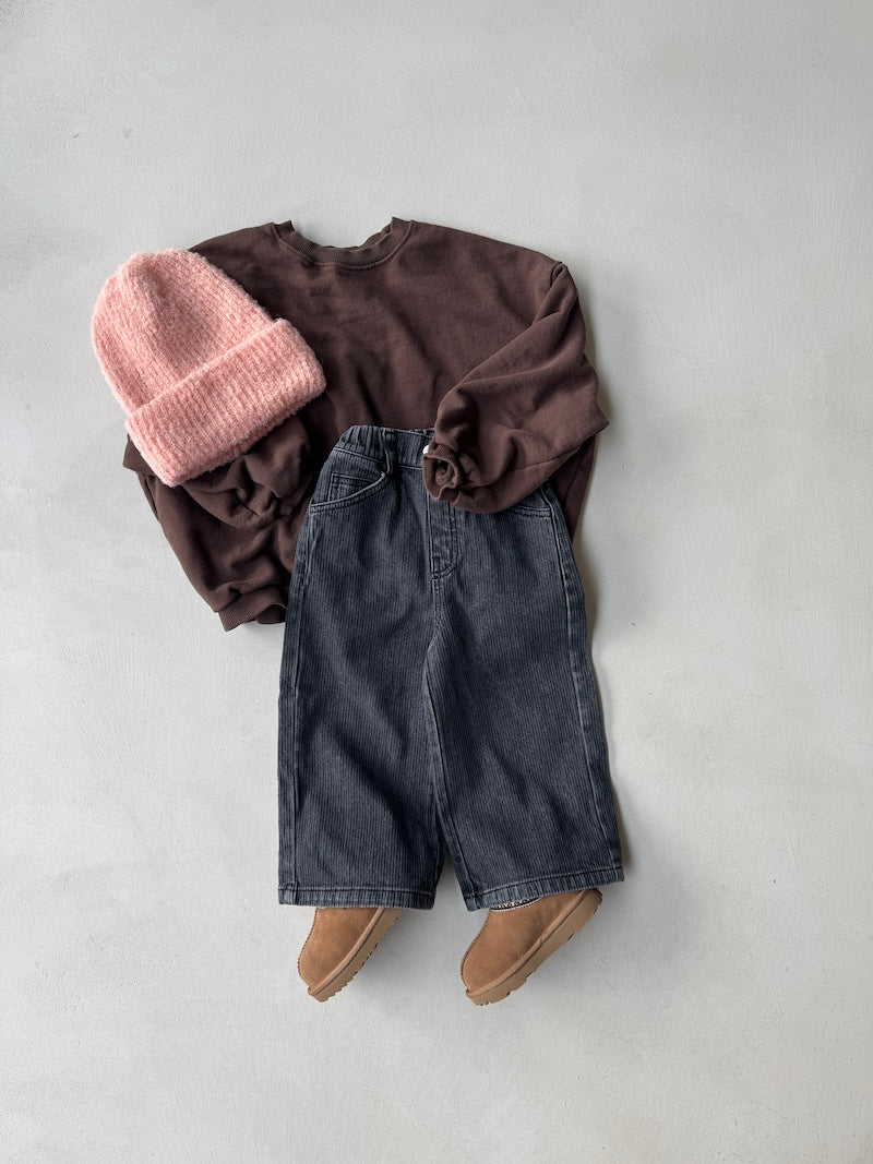 Straight Leg Rib Jeans