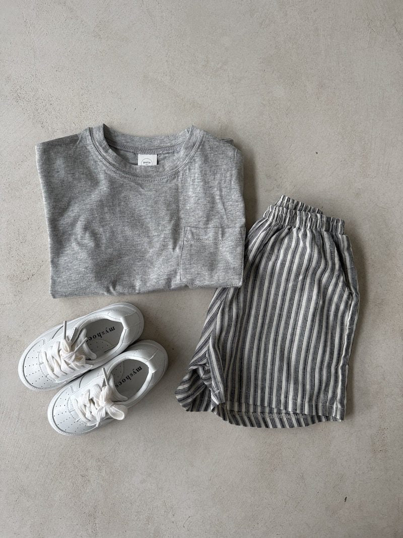 Twill Striped Shorts