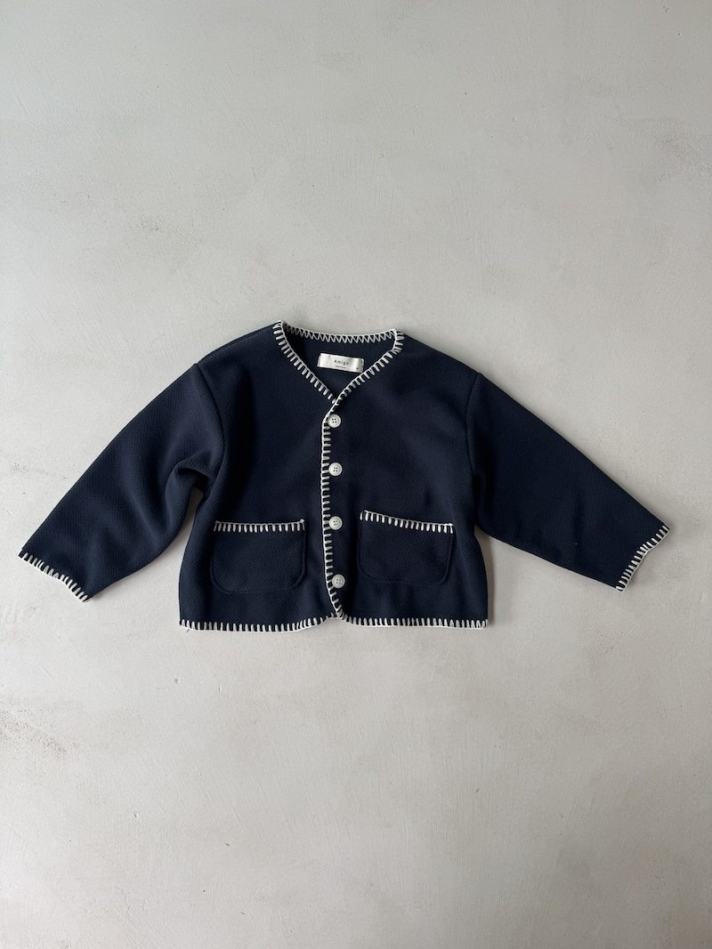 Navy stitch cardgian